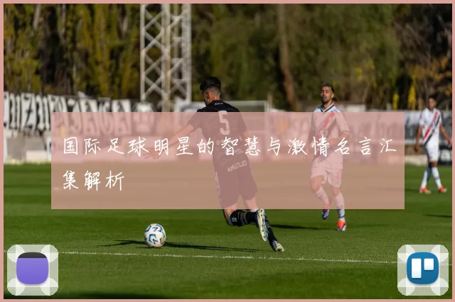 国际足球明星的智慧与激情名言汇集解析